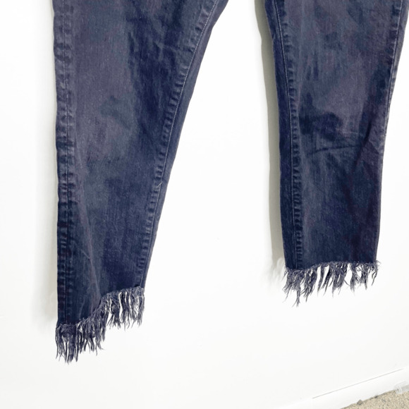 3x1 NYC Mamba Fringe Hem Straight Jeans Black High Rise revolve WOMENS 28 - Picture 3 of 10